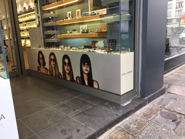 habillage vitrine opticien Walter S Paris